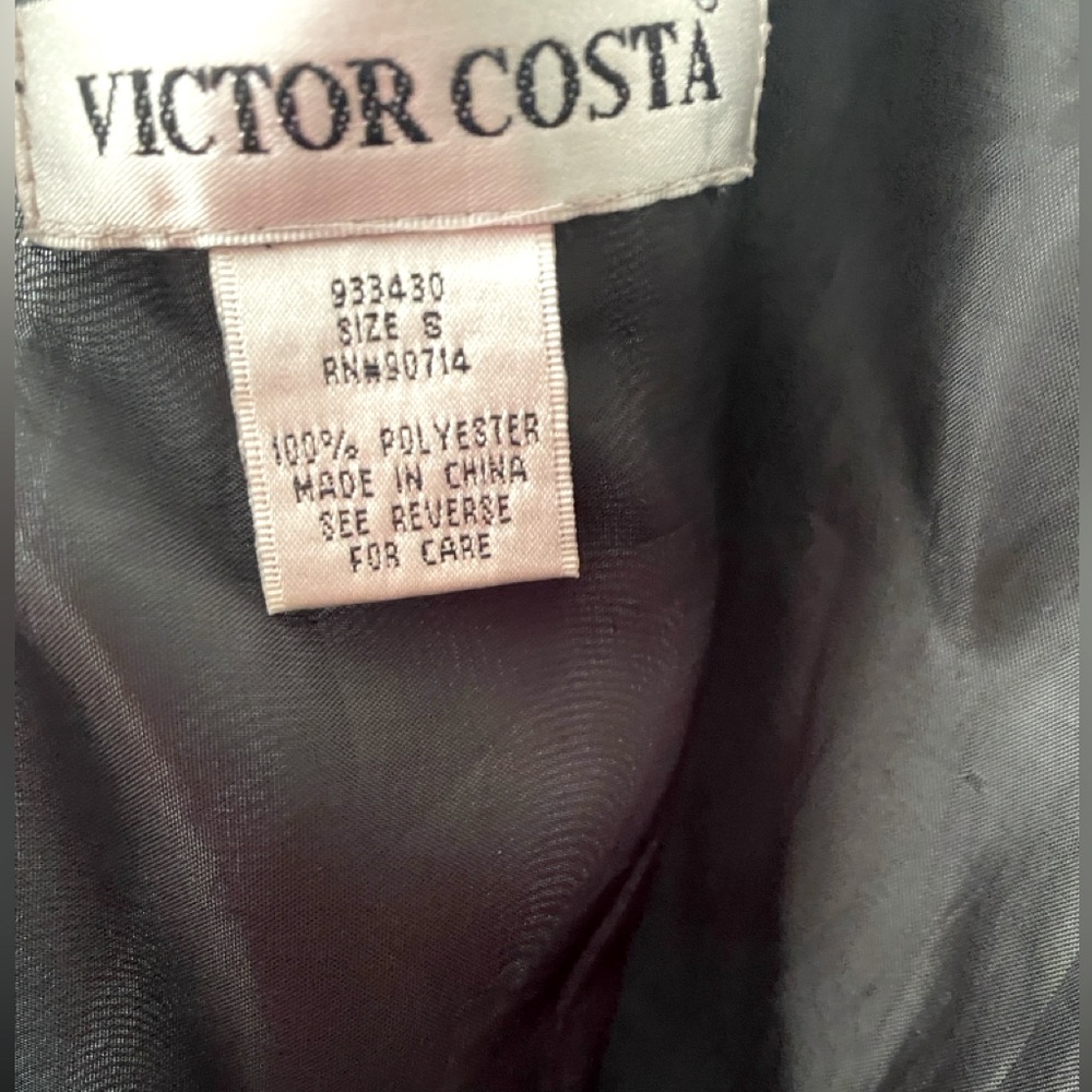 VINTAGE 90’s VICTOR COSTA Black Organza Tulle Bow Detail A-Line Maxi Skirt SZ S - Picture 4 of 8